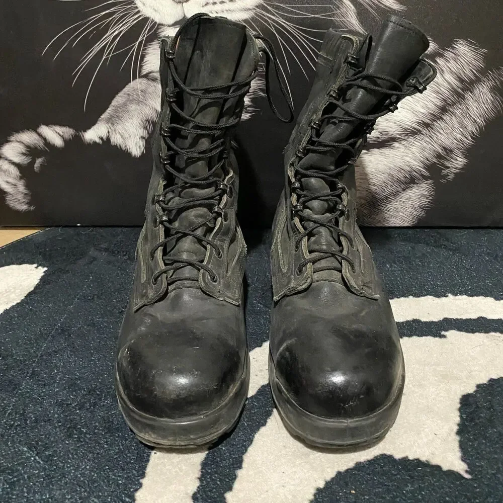 Belleville Combat Boot Men's 11.5W Black Leather Military Tactical Steel Toe